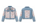Floral Patchwork Denim Jacket front and back