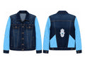Sky Sleeve Hamsa Denim Jacket front and back