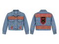 Elephant Tapestry Denim Jacket front and back