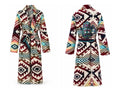 Southwest Hamsa Wrap Coat front and back