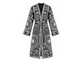 Black Mirrorwork Kimono front and back